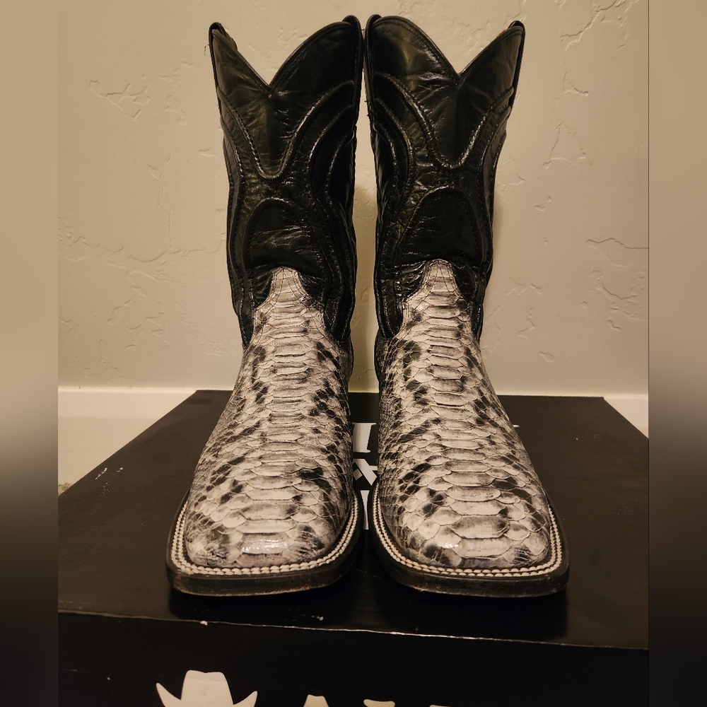 Alfa Python Print Cowboy Boots 10E - image 3